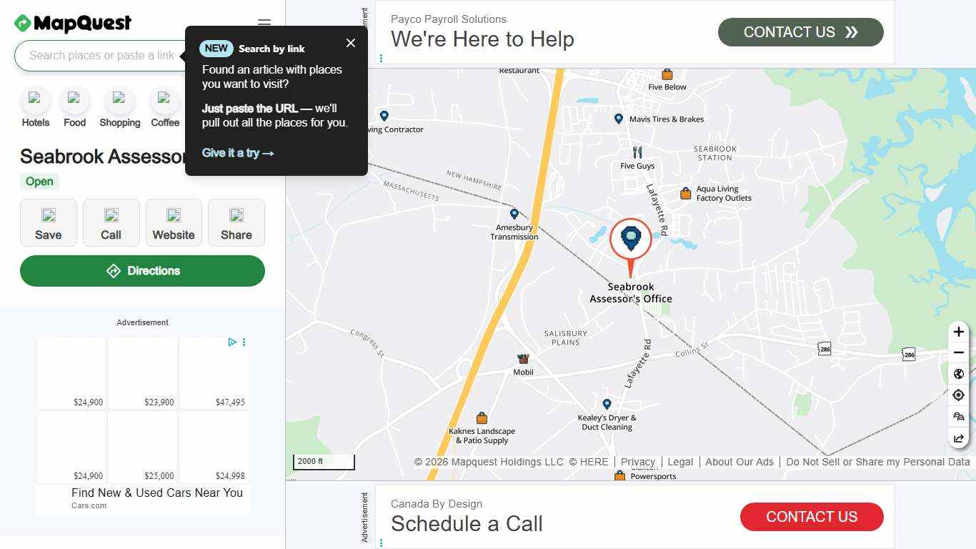 Seabrook Assessor's Office, 99 Lafayette Rd, Seabrook, NH 03874, US - MapQuest